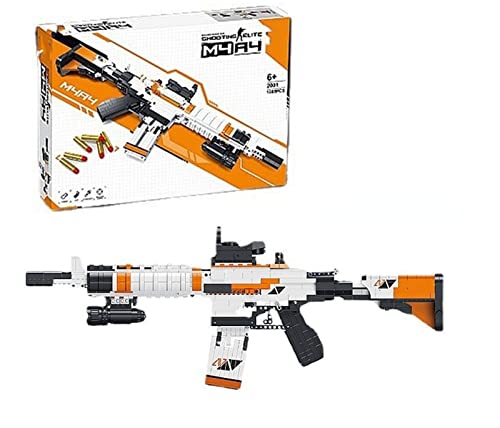 Juego Construcción Armas Tiro con Función Disparo, 1388 Piezas Kits Modelos Armas para Niños y Adultos, Bloques Construcción Compatible con Lego A,One Size