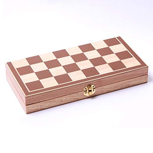 Juego de ajedrez magnético de madera plegable de Stobok, juego de mesa portátil con bolsas de almacenamiento