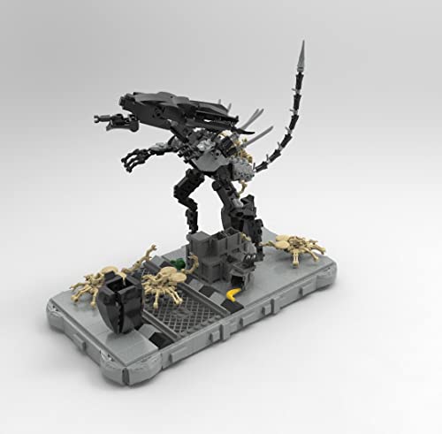 Juego de bloques de construcción Alien Queen con bloques de construcción, figura de Xenomorph