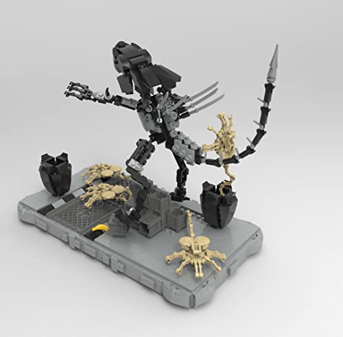 Juego de bloques de construcción Alien Queen con bloques de construcción, figura de Xenomorph