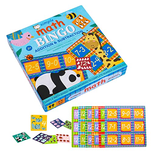 Juego de cartas de bingo digital, juego de tablero de números, juego de matemáticas estilo bingo, varios patrones de dibujos animados, juguete educativo preescolar para niños mayores de 3 años, 54 tar