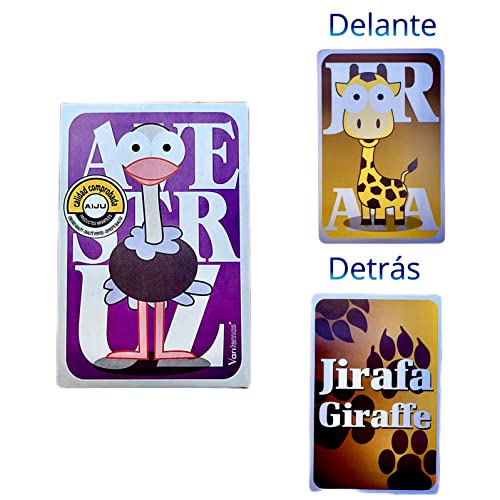 Juego de Cartas o Tarjetas didácticas para niños Ideales para Aprender con Juegos el Vocabulario con Sus primeras Palabras los numeros y Animales