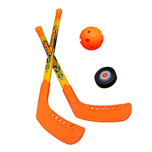 Juego de hockey grande cara a cara para niños de 3 a 5 a 8 años de edad, disco y pelota 2 en 1