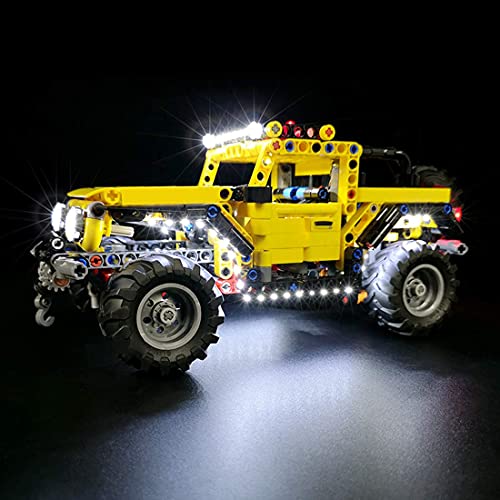 Juego de Luces LED para el Modelo de Bloques de construcción Lego 42122, Juego de Luces LED Compatible con Lego Technic Jeep Wrangler 42122 - Solo luz, sin Modelo Lego