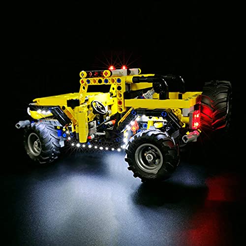 Juego de Luces LED para el Modelo de Bloques de construcción Lego 42122, Juego de Luces LED Compatible con Lego Technic Jeep Wrangler 42122 - Solo luz, sin Modelo Lego