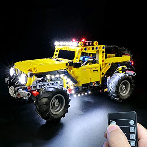 Juego de Luces LED para el Modelo de Bloques de construcción Lego 42122, Juego de Luces LED Compatible con Lego Technic Jeep Wrangler 42122 - Solo luz, sin Modelo Lego