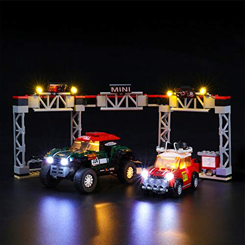 Juego de luces LED para Lego 75894 Speed Champions 1967 Mini Cooper S Rally y 2018 Mini John Cooper Works Buggy Building Buggy Model - Kit de luces compatible con Lego 75894 (no incluye el modelo)