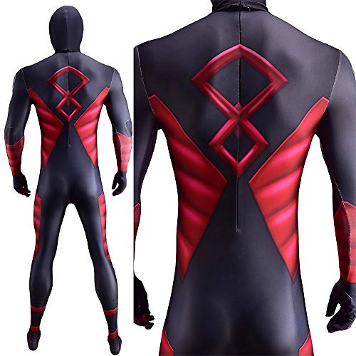 Juego PS4 Traje de batalla Cosplay Costume Spiderman Muscle Conjunto de cuerpo completo Mostrar Escenario Performance Leotardo Película Fans Aparello Rol Play Jumpsuit,Adult L(165~170cm)-Bodysuit