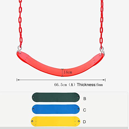 Juegos De Jardín Asiento De Columpio De Caucho Negro Reforzado para Trabajo Pesado con Cadenas De Acero Columpio para Niños Y Adultos Blue