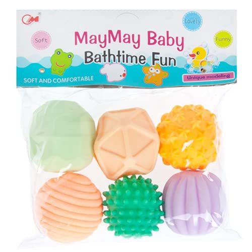 Juguete de Baño Pelotas Sensoriales de Mano para Bebé | Bolas Sensoriales para Bebés Juguetes Bebe 6 Meses a 1 año Multi Textura. Pelota Educativa Infantil Juguete de Baño Suave con Sonido