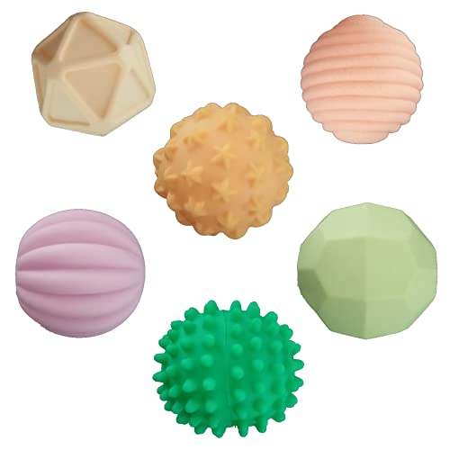 Juguete de Baño Pelotas Sensoriales de Mano para Bebé | Bolas Sensoriales para Bebés Juguetes Bebe 6 Meses a 1 año Multi Textura. Pelota Educativa Infantil Juguete de Baño Suave con Sonido