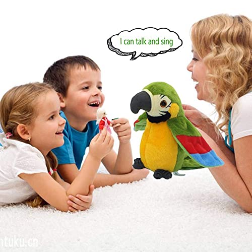 Juguete De Peluche De Loro Eléctrico, Hablando De Loro Grabación De Juguetes De Animales Hablando De Peluche Pájaro Pájaro Pájaro Pájaro Peluche Juguetes De Peluche Hablando Repeticiones(sin Batería)