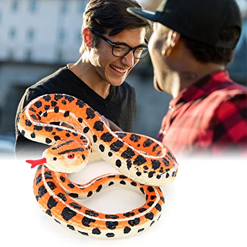 Juguete de serpiente falso como un verdadero modelo de serpiente para soper Accesorios de jardín modelo de PVC elástico para Halloween Accesorios de fiesta familiar de oficina