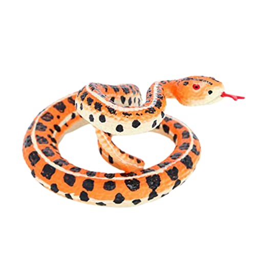 Juguete de serpiente falso como un verdadero modelo de serpiente para soper Accesorios de jardín modelo de PVC elástico para Halloween Accesorios de fiesta familiar de oficina