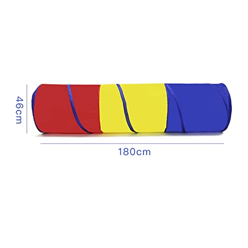 Juguete de Tiendas de Túnel Juguetes De Túnel para Niños De Interior Y Exterior De 180 Cm, Los Túneles Emergentes De Colores Se Utilizan para Equipos De Entrenamiento Físico para Juegos Multijugador