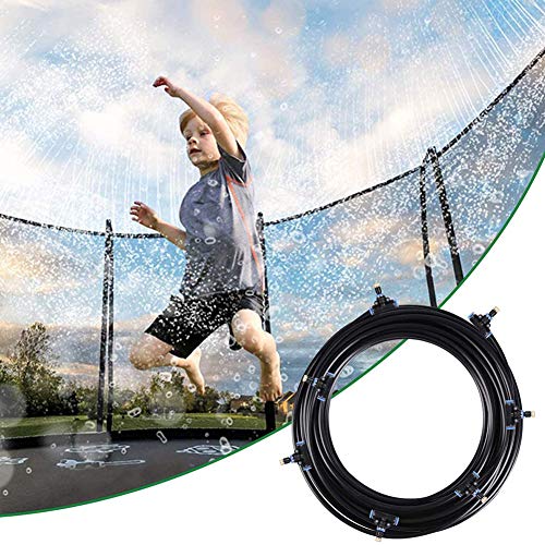 JUGUETE F Trampoline Sprinkler Mist Cooling System, 15M Water Play Sprinklers Pipe, Diversión Al Aire Libre Juegos Verano Yard Toys Waterpark Riego Goteo Patio Jardín Césped