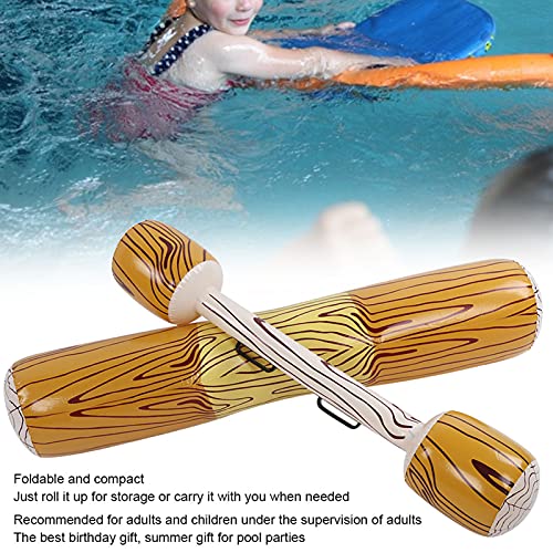 Juguete para Piscina, 2 Pares de Flotador Inflable para Piscina, mantén tu Cuerpo Fresco, Juego de Deportes acuáticos, Fila Flotante, para niños Adultos Que nadan(Wood Color)