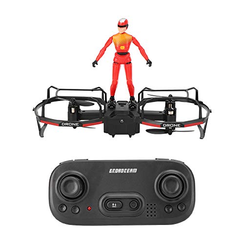 Juguete RC Drone Multifunción, 2 Ejes RC Stunt Paraglider Drone Altitude Hold Mode Drone Quadcopter(Rojo)