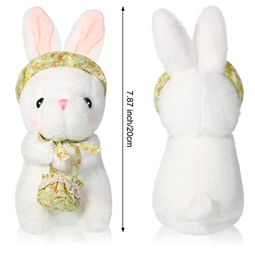 Juguetes de Animales de Peluche de Conejo Conejito de Peluche Juguetes de Conejito de Peluche Blandos para Chicas Conejito de Pascua Peluche Regalo de Cumpleaños Blanco y Verde 11 Pulgadas