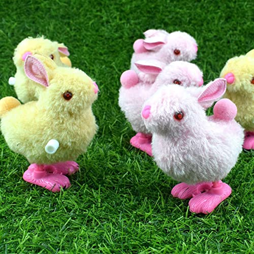 Juguetes de cuerda para niños, juguete de cuerda de conejito de peluche, juguetes novedosos de conejo saltador de cuerda, medias de Navidad para regalos de fiesta, juguetes para niños pequeños Pigmana