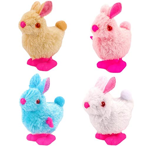 Juguetes de cuerda para niños, juguete de cuerda de conejito de peluche, juguetes novedosos de conejo saltador de cuerda, medias de Navidad para regalos de fiesta, juguetes para niños pequeños Pigmana