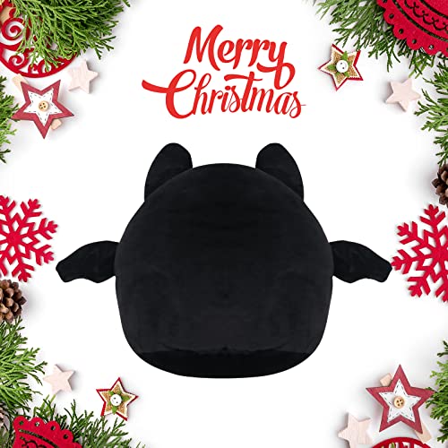 Juguetes de peluche de murciélago, juguetes de Halloween para niños, abrazando gótico, lindas almohadas, decoración para el hogar, Halloween, murciélago de algodón para niños y niñas (negro)