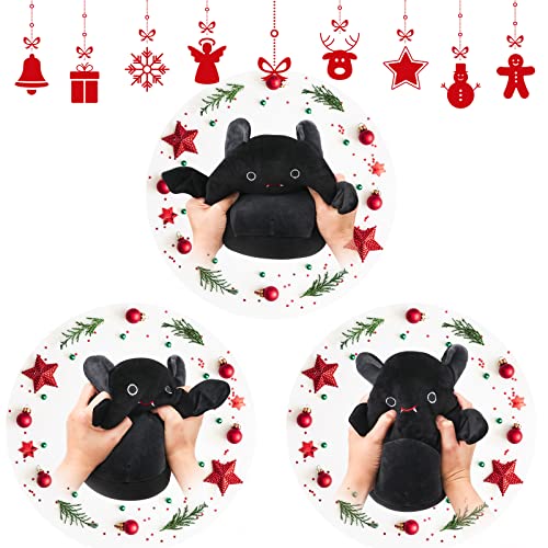 Juguetes de peluche de murciélago, juguetes de Halloween para niños, abrazando gótico, lindas almohadas, decoración para el hogar, Halloween, murciélago de algodón para niños y niñas (negro)