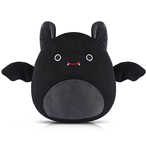 Juguetes de peluche de murciélago, juguetes de Halloween para niños, abrazando gótico, lindas almohadas, decoración para el hogar, Halloween, murciélago de algodón para niños y niñas (negro)