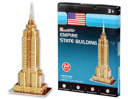 Juguetes educativos DDL Cubic Fun S3003h 24 Piezas Mini Empire State Building de Papel 3D Jigsaw Puzzle