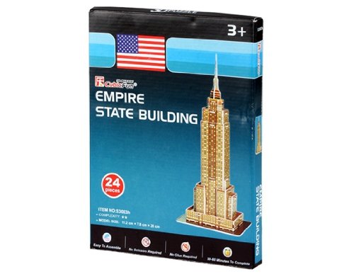 Juguetes educativos DDL Cubic Fun S3003h 24 Piezas Mini Empire State Building de Papel 3D Jigsaw Puzzle