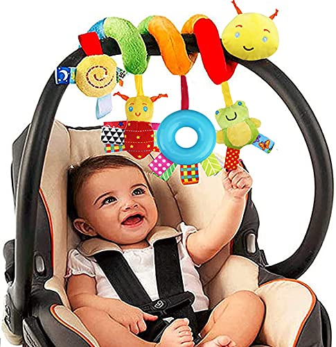 Juguetes para Colgar en Espiral para bebés Cochecito de Niño Envolvente Cochecito/Asiento de Coche/Cuna Juguete Sensorial de Educación Temprana, Espiral Juguete de Actividad en para Niños