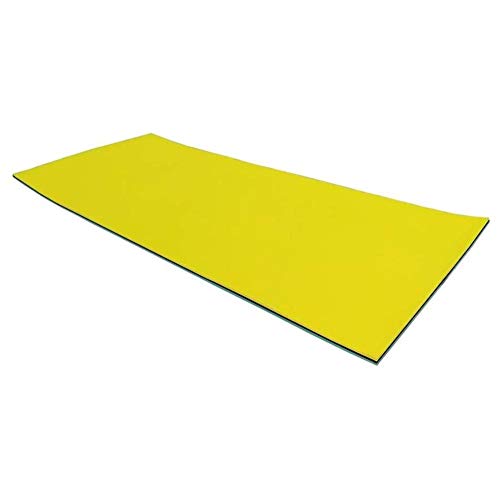 Junean Alfombrilla de agua flotante, colchoneta flotante de espuma XPE de 2-capas resistente al desgarro, isla flotante enrollable, manta flotante de piscina para piscina, lago, océano, barco