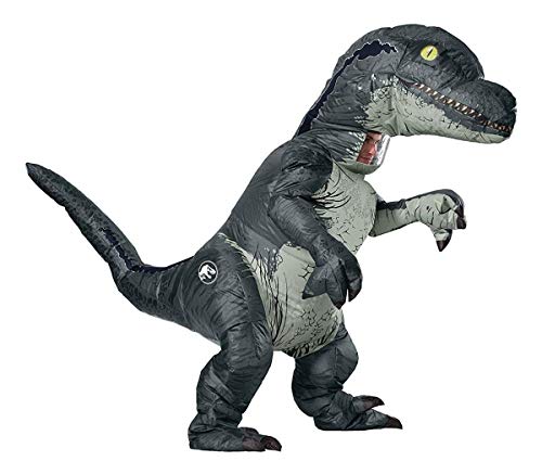 Jurassic World - Disfraz Hinchable de dinosaurio Velociraptor para dulto, Talla única (Rubie's 820883)