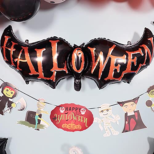 JustPe Kit de guirnaldas, 90 Globos de Arco, Globos de Latex para Fiestas de Halloween Decoracion Accesorios Calabaza Araña Globo de látex Muy Adecuado Decoracion Fiesta Halloween, Negros y Naranja