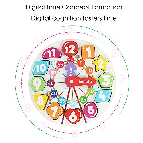 JW-YZWJ Horarios de los niños Juguetes educativos de Aprendizaje Digital del Reloj de Reloj cognitivo Montessori la Primera Infancia la enseñanza