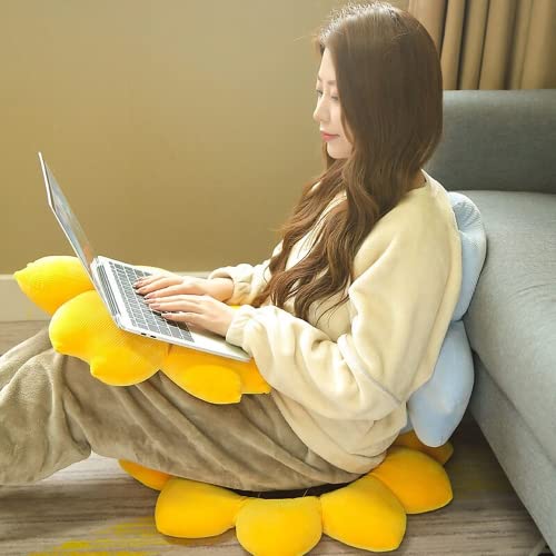 JWAKHMP 40cm girasol pétalos amortiguador lindo felpa juguetes Kawaii relleno plantas almohadas para niños