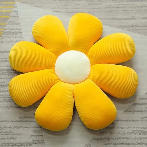 JWAKHMP Amarillo 50cm flor de cerezo pétalos cojín lindo de la felpa juguetes Kawaii relleno de la planta almohadas para los niños