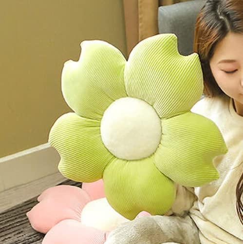 JWAKHMP Verde 40cm girasol pétalos cojín lindo felpa juguetes Kawaii relleno planta almohadas para niños