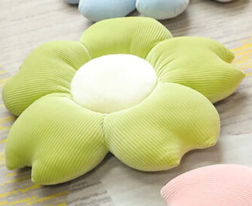 JWAKHMP Verde 40cm girasol pétalos cojín lindo felpa juguetes Kawaii relleno planta almohadas para niños