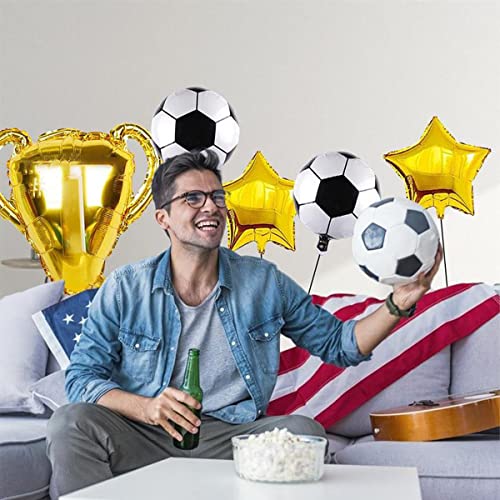 Jxuzh Globo de fútbol para cumpleaños, decoración de fiestas, accesorios de fútbol, decoración de cumpleaños para niños, globos de 1º cumpleaños