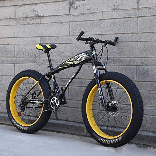 JYTFZD WENHAO Bicicleta de montaña de 24"/ 26" de 27", Bicicleta de Nieve de Rueda Grande, Freno de Disco Doble, Tenedor Frontal Absorbente de choques Fuerte, Bicicleta de Playa Fuera de Carretera