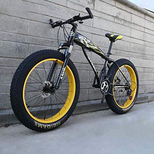 JYTFZD WENHAO Bicicleta de montaña de 24"/ 26" de 27", Bicicleta de Nieve de Rueda Grande, Freno de Disco Doble, Tenedor Frontal Absorbente de choques Fuerte, Bicicleta de Playa Fuera de Carretera