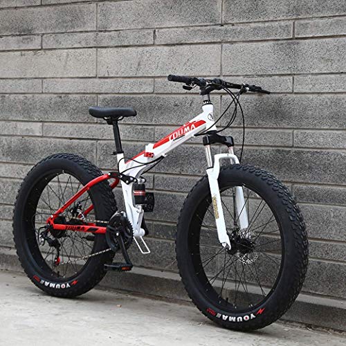 JYTFZD WENHAO Bicicletas de montaña for Hombres, Moto de Nieve Hardtail de neumáticos de 26 Pulgadas, Moto de Nieve de Doble suspensión y Tenedor de suspensión All Terreno Montaña Bicicleta Adulto