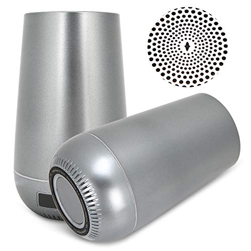 Kafuty-1 Altavoz Bluetooth Sonido de Cuerno de bajo Envolvente Potente Mini Altavoz de Baile de aleación de Aluminio Compatible para iOS para Sistema(Silver Gray)