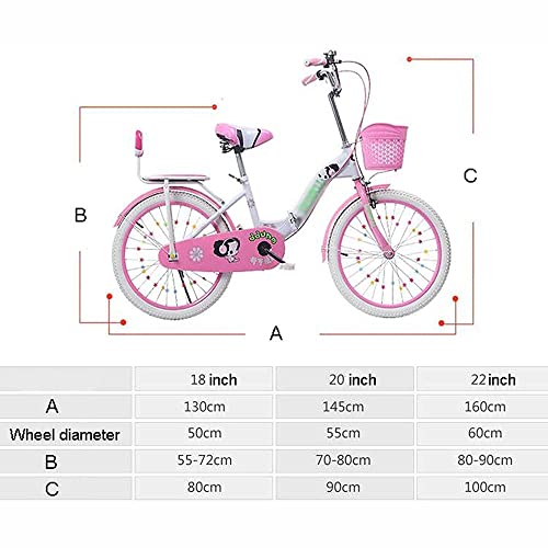 Kaidanwang Bicicleta de montaña Niñas, niñas, Bicicleta, Bicicleta, niños, Pedal, Bicicleta, Bicicleta, Bicicleta con Cesta de Almacenamiento Durante 9-18 años. (Color : Lila, Size : 22inch)