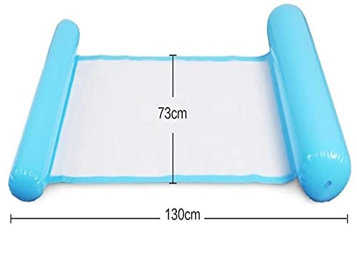 Kaishuai Hamaca Flotante,4 En 1Hamaca Inflable Tumbona Plegable Colchoneta Hinchable Flotador Piscina Playa para Adultos Tumbonas Hamaca de Agua (Azul claro )