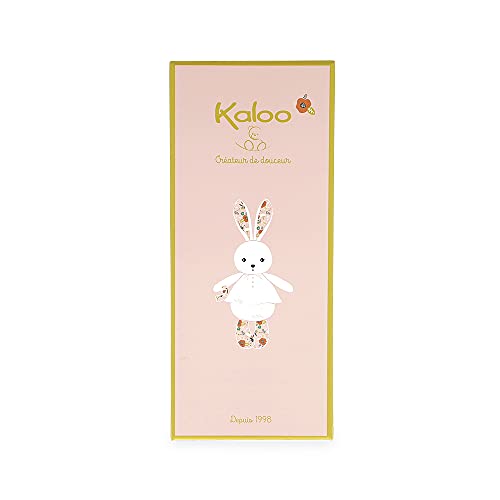 Kaloo - K'Doux - Muñeco Conejo Amapolas - Rosa Pálido - Tela Suave - Peluche - 20 Cm, K969953