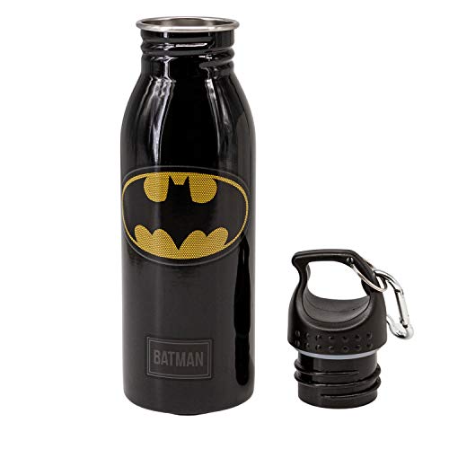 KARACTERMANIA Batman Batsignal-Botella de Agua, Negro