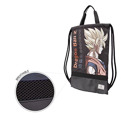 KARACTERMANIA Dragon Ball (Bola de Dragón) Kakarot-Saco de Cuerdas Storm con Asas, Negro