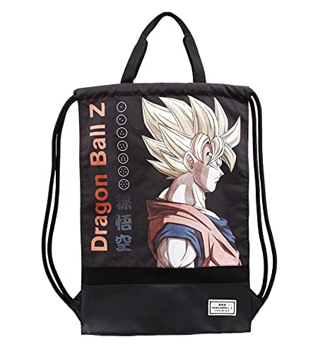 KARACTERMANIA Dragon Ball (Bola de Dragón) Kakarot-Saco de Cuerdas Storm con Asas, Negro